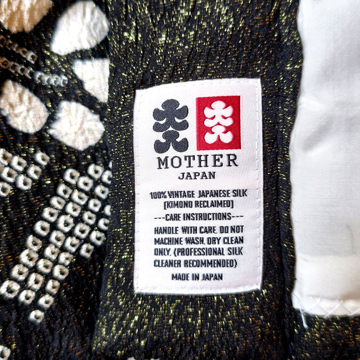 MOTHER JAPAN - Handmade Black Quilted Kimono Jacket