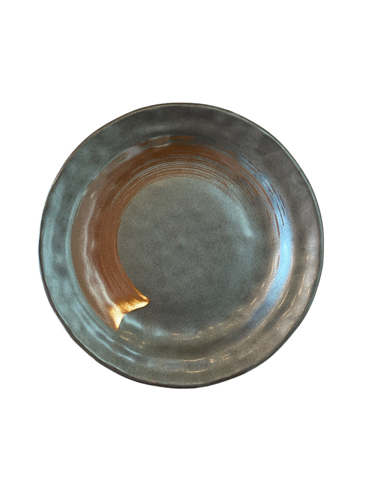 Metallic Brown Swirl Plate - Medium (Sample)