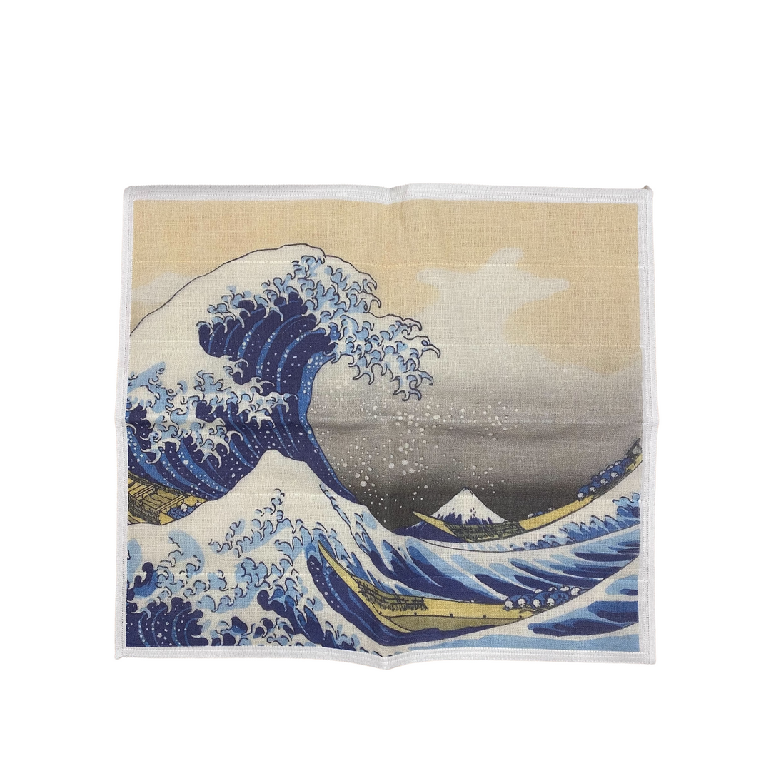 Printed Dishcloth - The Great Waves by Hokushu