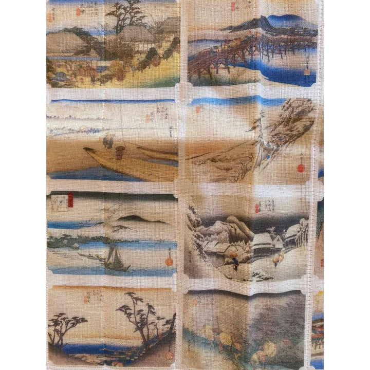 Printed Dishcloth - Ukiyoe Edo Hyakkei by Hiroshige