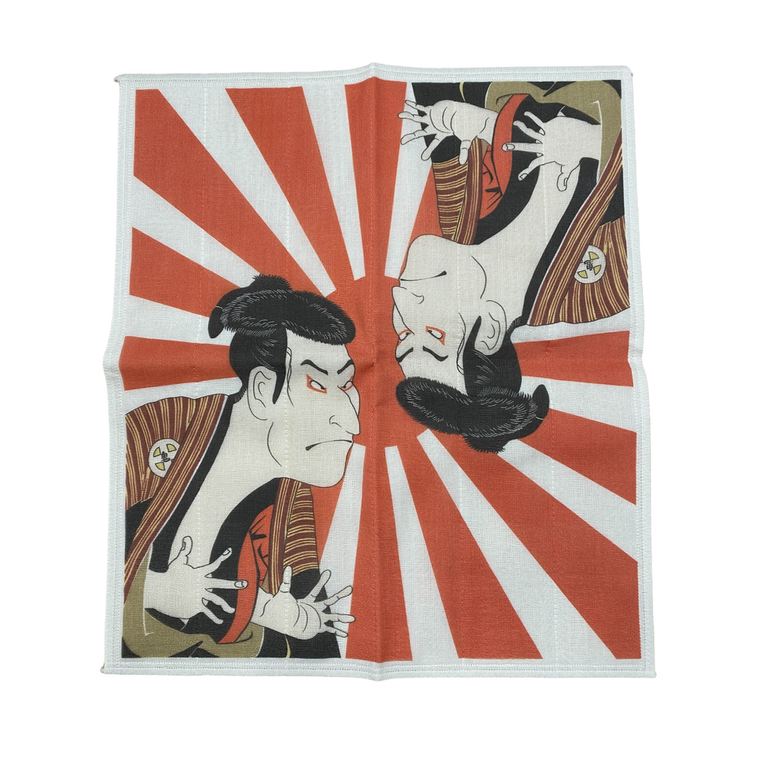 Printed Dishcloth - Ukiyoe Kabuki Actor by Sharaku