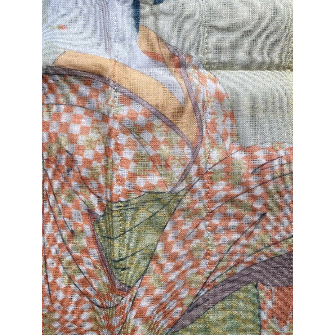 Printed Dishcloth - Ukiyoe Women in Kimono by Utamaro