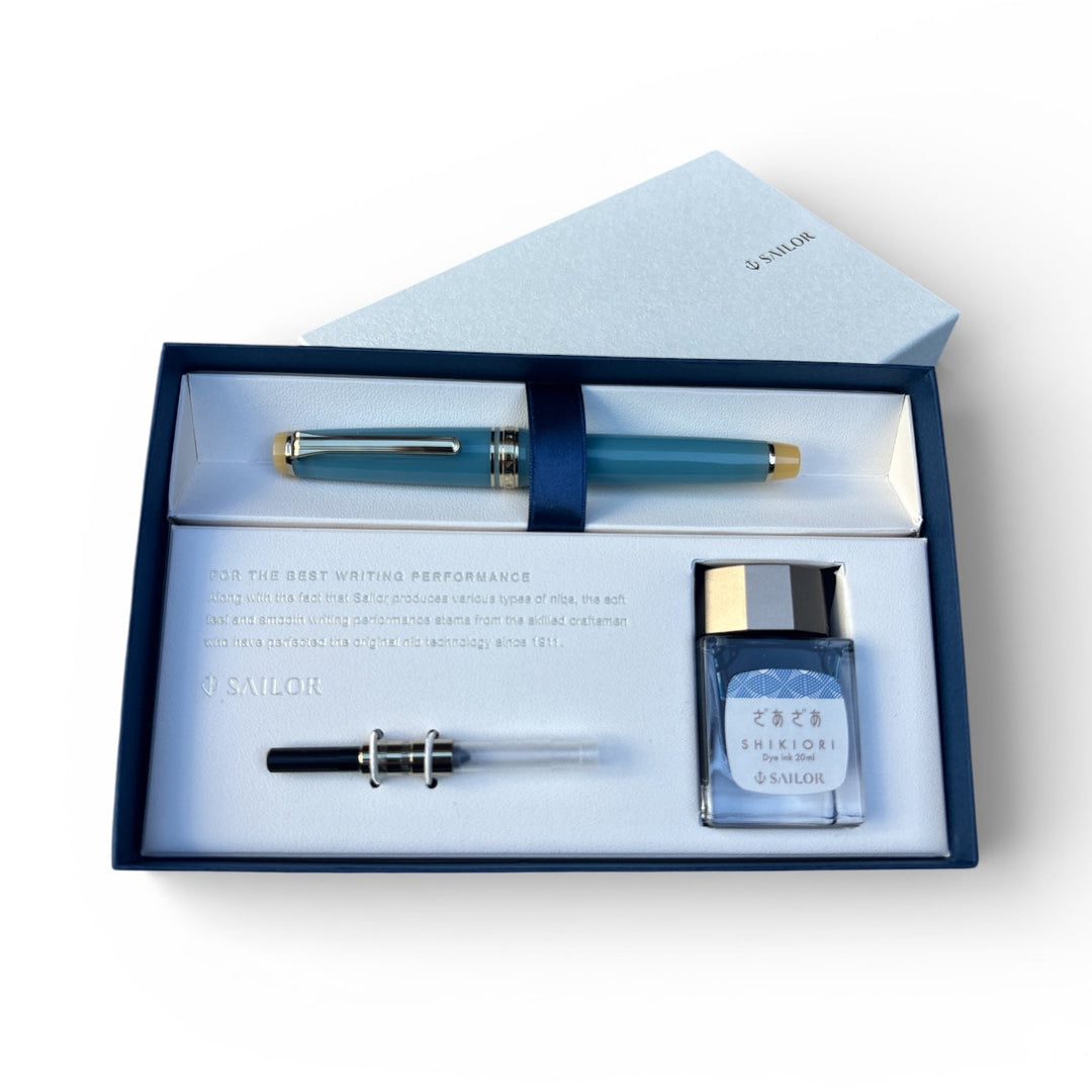 Sailor Pro Gear Slim “Solar Term Series” Fountain Pen Gift Set - Yuzuyu Limited Edition - 21 kt Gold Nib