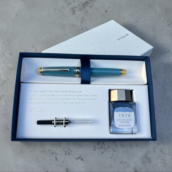Sailor Pro Gear Slim “Solar Term Series” Fountain Pen Gift Set - Yuzuyu Limited Edition - 21 kt Gold Nib