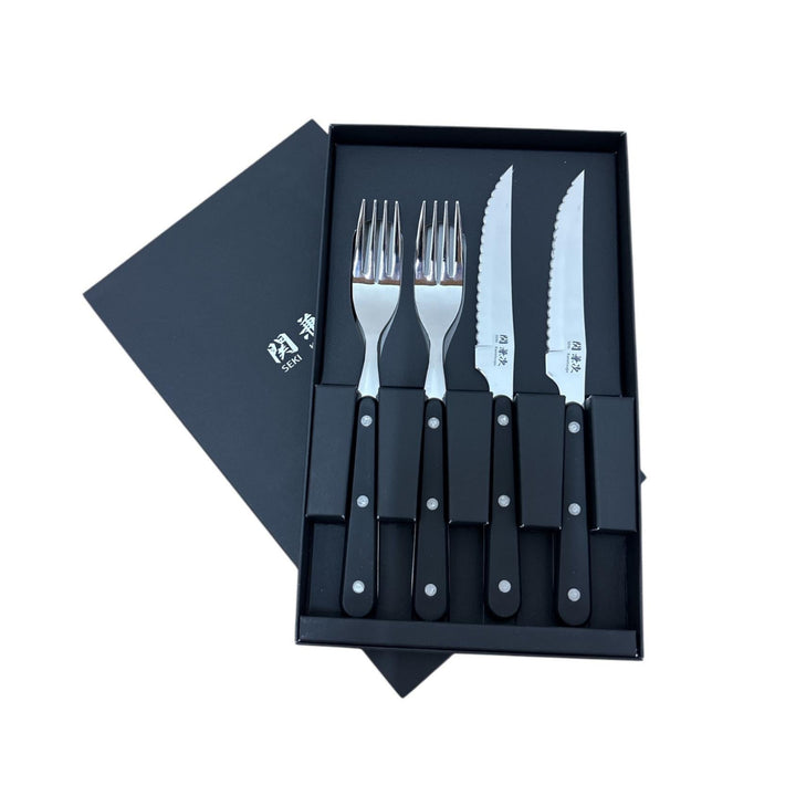 Seki Kanetsugu 4-Piece Steak Knife & Fork Set