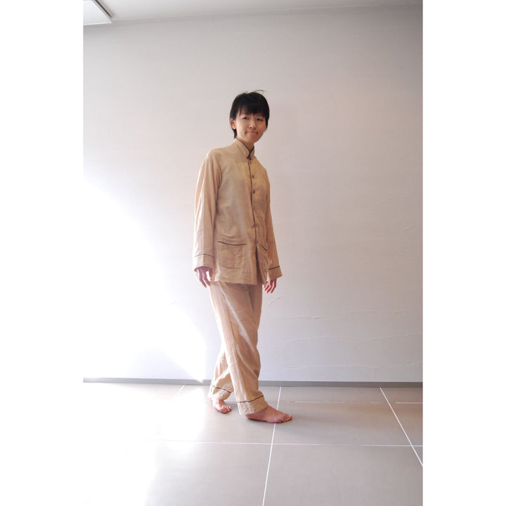 3 Layered Gauze Pyjama Set - Persimmon-dyed (SS/S/M/L/LL)