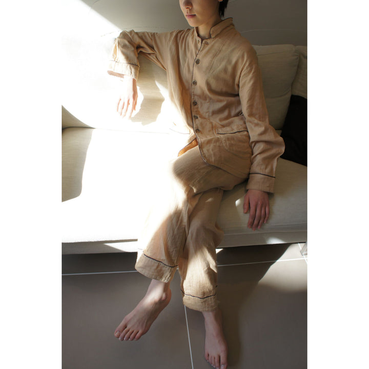 2 Layered Gauze Pyjama Set - Persimmon-dyed (SS/S/M/L/LL)