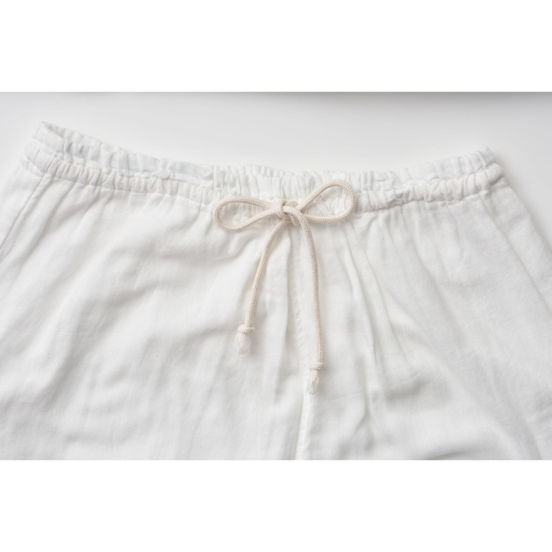 2 Layered Gauze Pyjama Set - White/Grey (SS/S/M/L/LL)