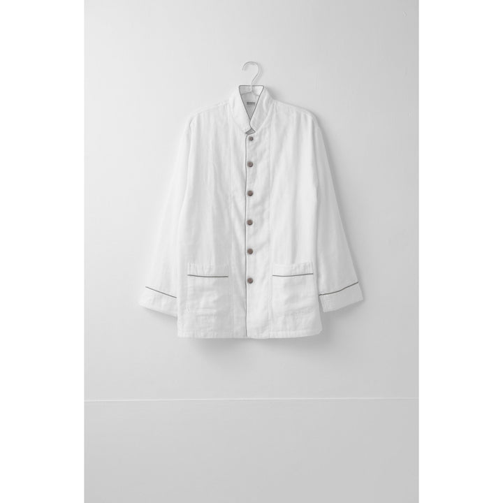 2 Layered Gauze Pyjama Set - White/Grey (SS/S/M/L/LL)