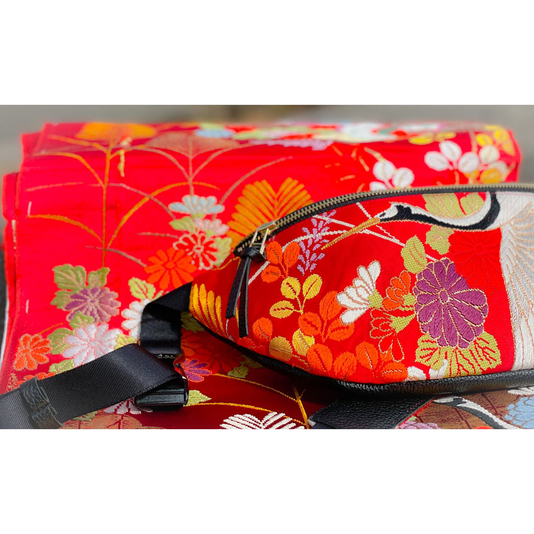 Vintage Kimono Fabric Cross-Body Bag - SAYAKA