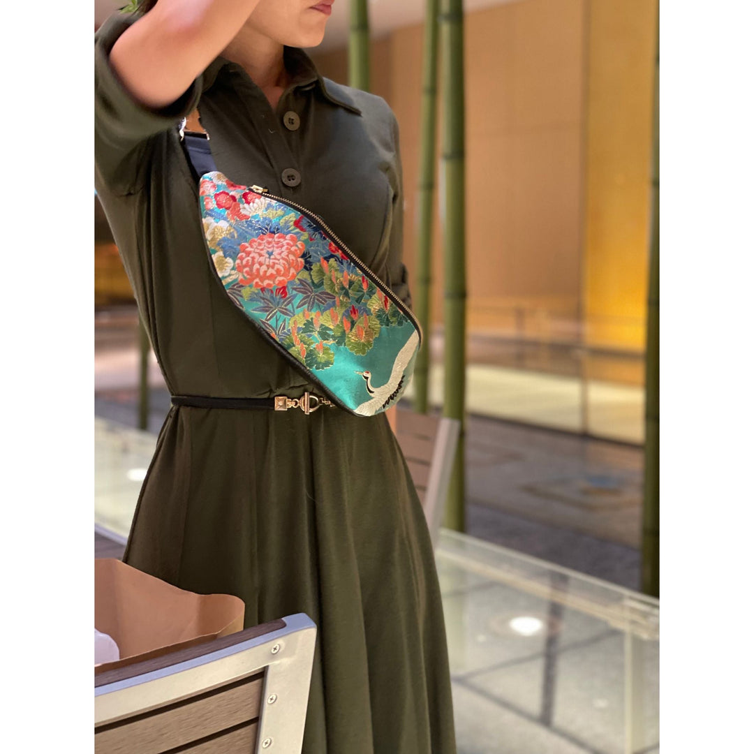 Vintage Kimono Fabric Cross-Body Bag - MIYO