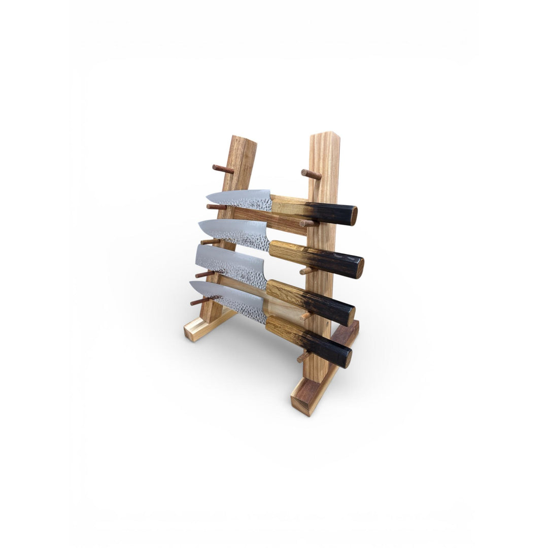 Seki Kanetsugu SHIUN 4-Piece Knife Set - Burnt Lacquer (No Stand)