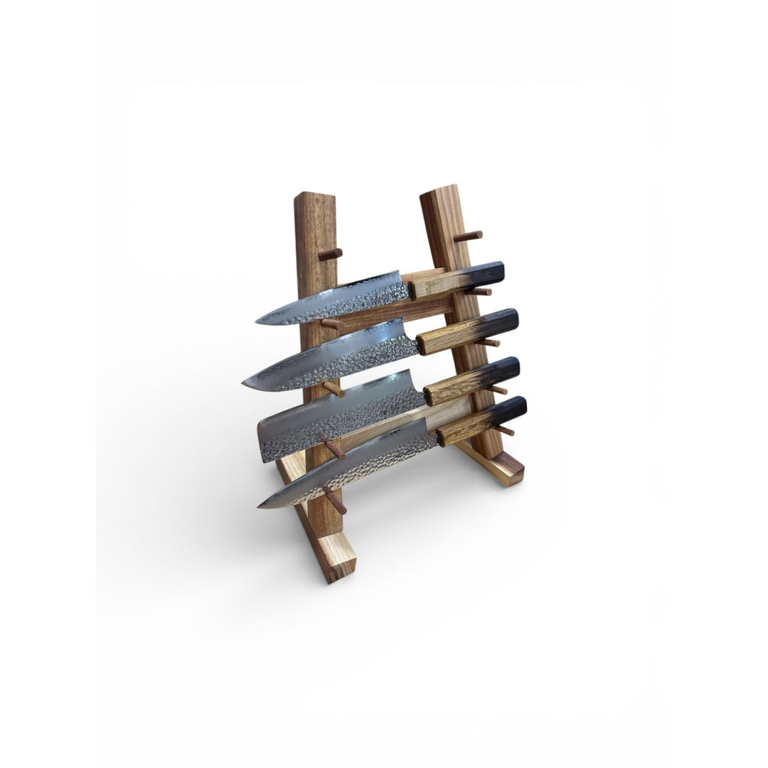 Seki Kanetsugu SHIUN 4-Piece Knife Set - Burnt Lacquer (No Stand)