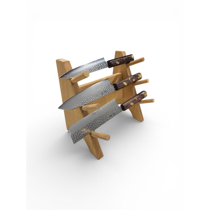 Seki Kanetsugu SHIUN 3-Piece Knife Set - Gold Leaf (No Stand)