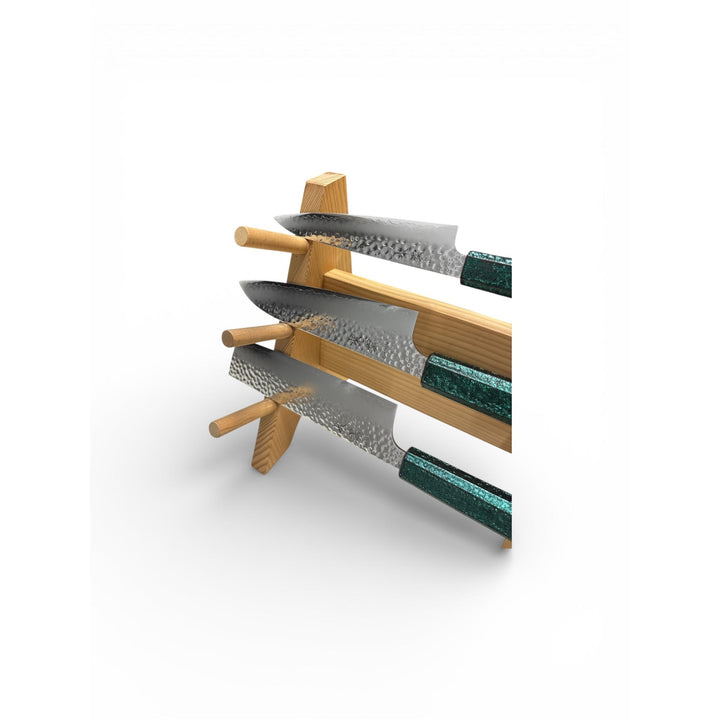 Seki Kanetsugu SHIUN 3-Piece Knife Set - Green (No Stand)