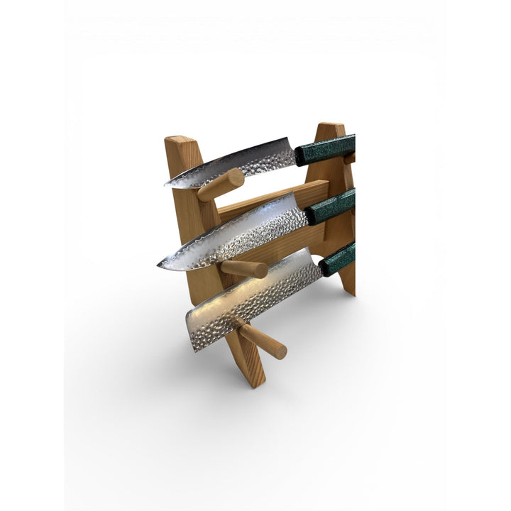 Seki Kanetsugu SHIUN 3-Piece Knife Set - Green (No Stand)