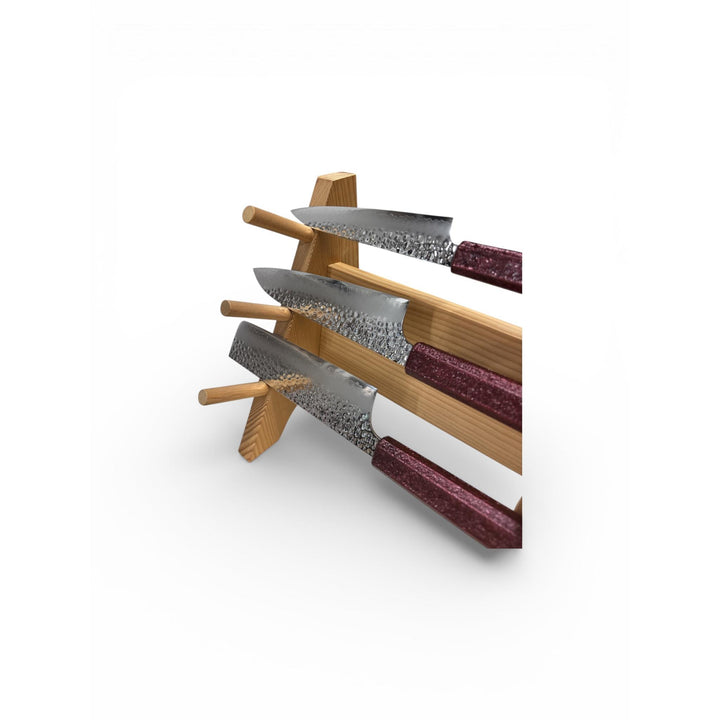 Seki Kanetsugu SHIUN 3-Piece Knife Set - Red (No Stand)