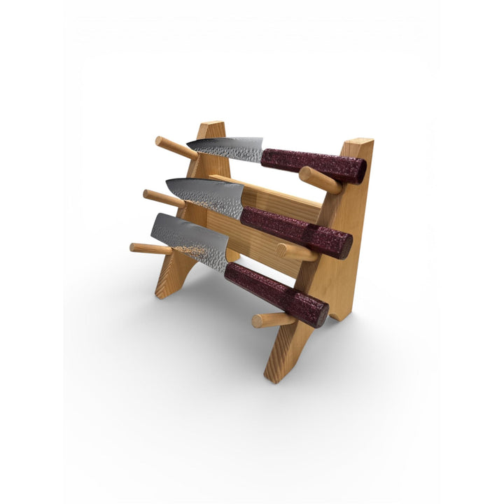 Seki Kanetsugu SHIUN 3-Piece Knife Set - Red (No Stand)