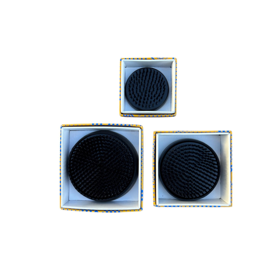 Black Kenzan Round (Spiky Frog) - Medium