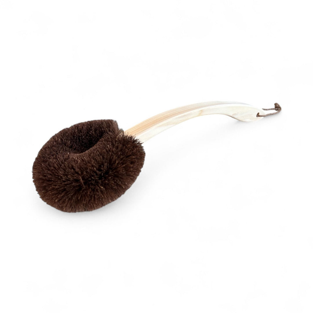 TAKADA Handmade Body Brush with Long Cypress Handle