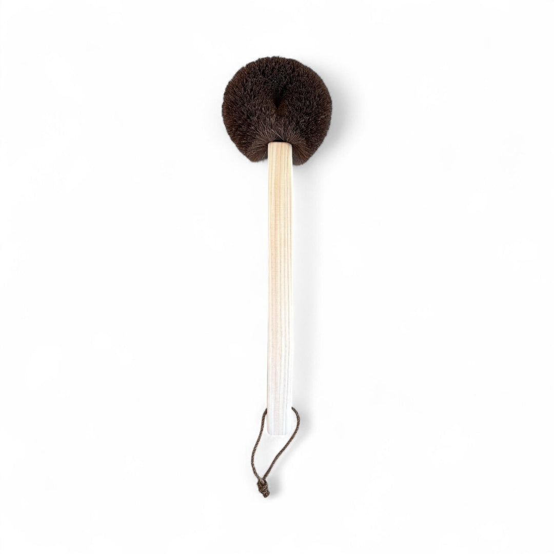 TAKADA Handmade Body Brush with Long Cypress Handle