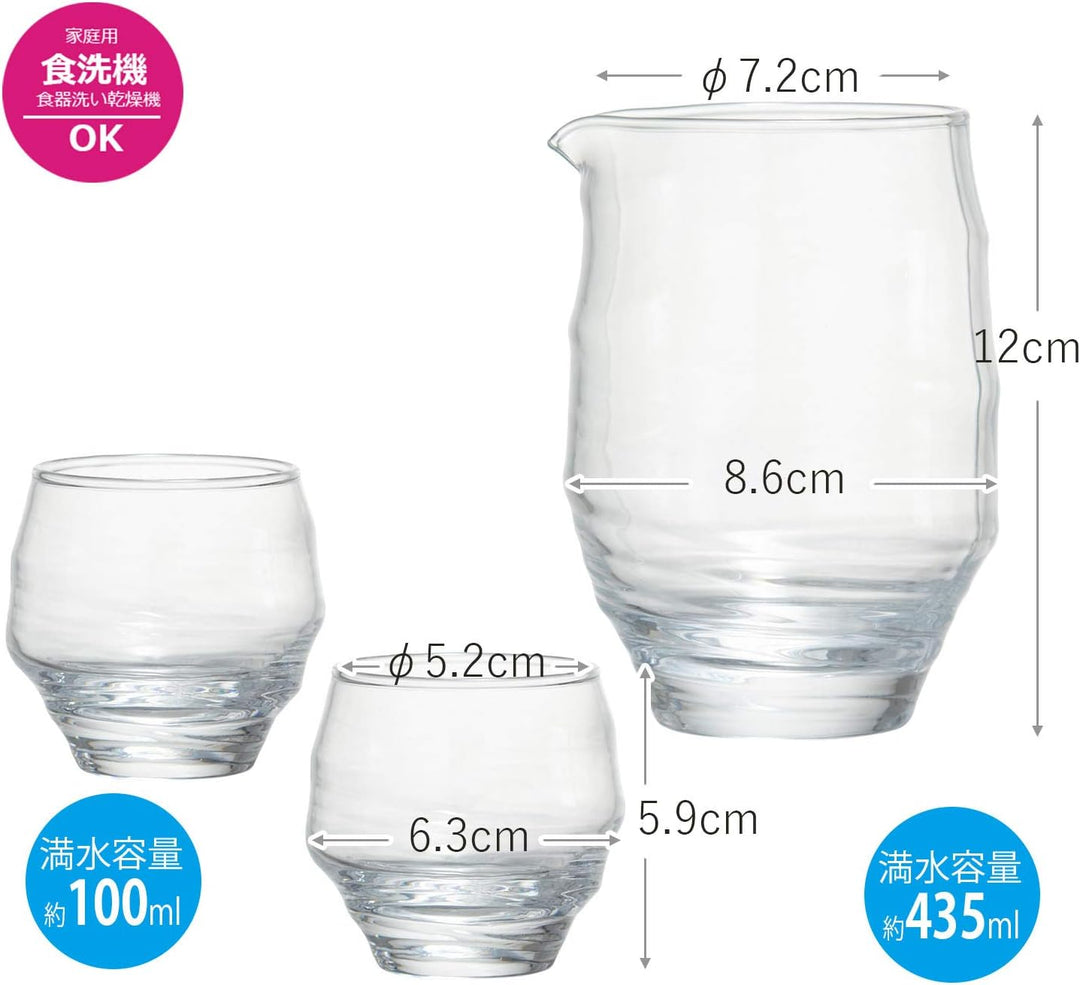 Toyo Sasaki Glass Sake Set