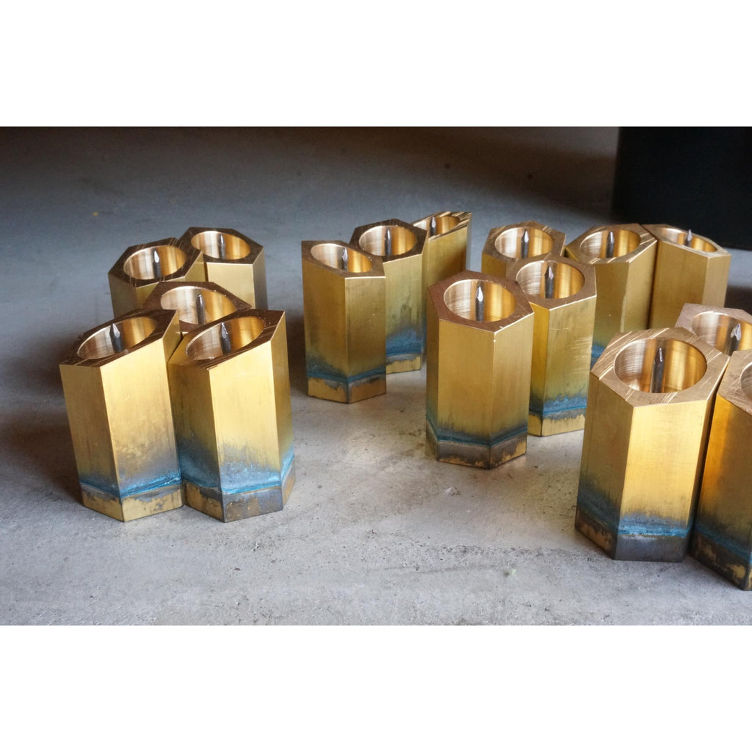 HAZE - Hexagonal Brass Candle Stand