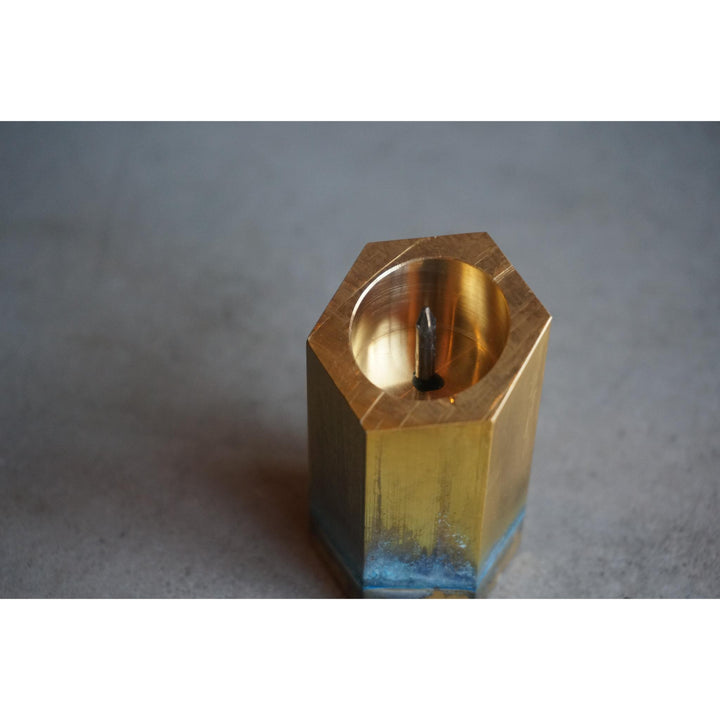 HAZE - Hexagonal Brass Candle Stand