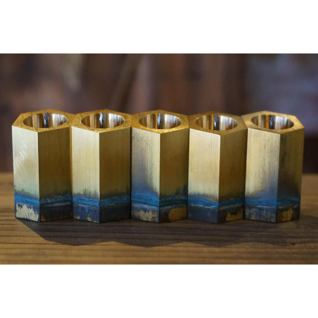 HAZE - Hexagonal Brass Candle Stand