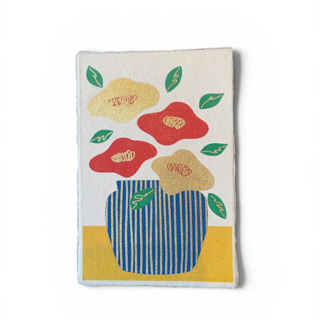 Ikazaki Gilded Washi Note Card #17