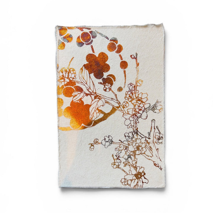 Ikazaki Gilded Washi Note Card #20