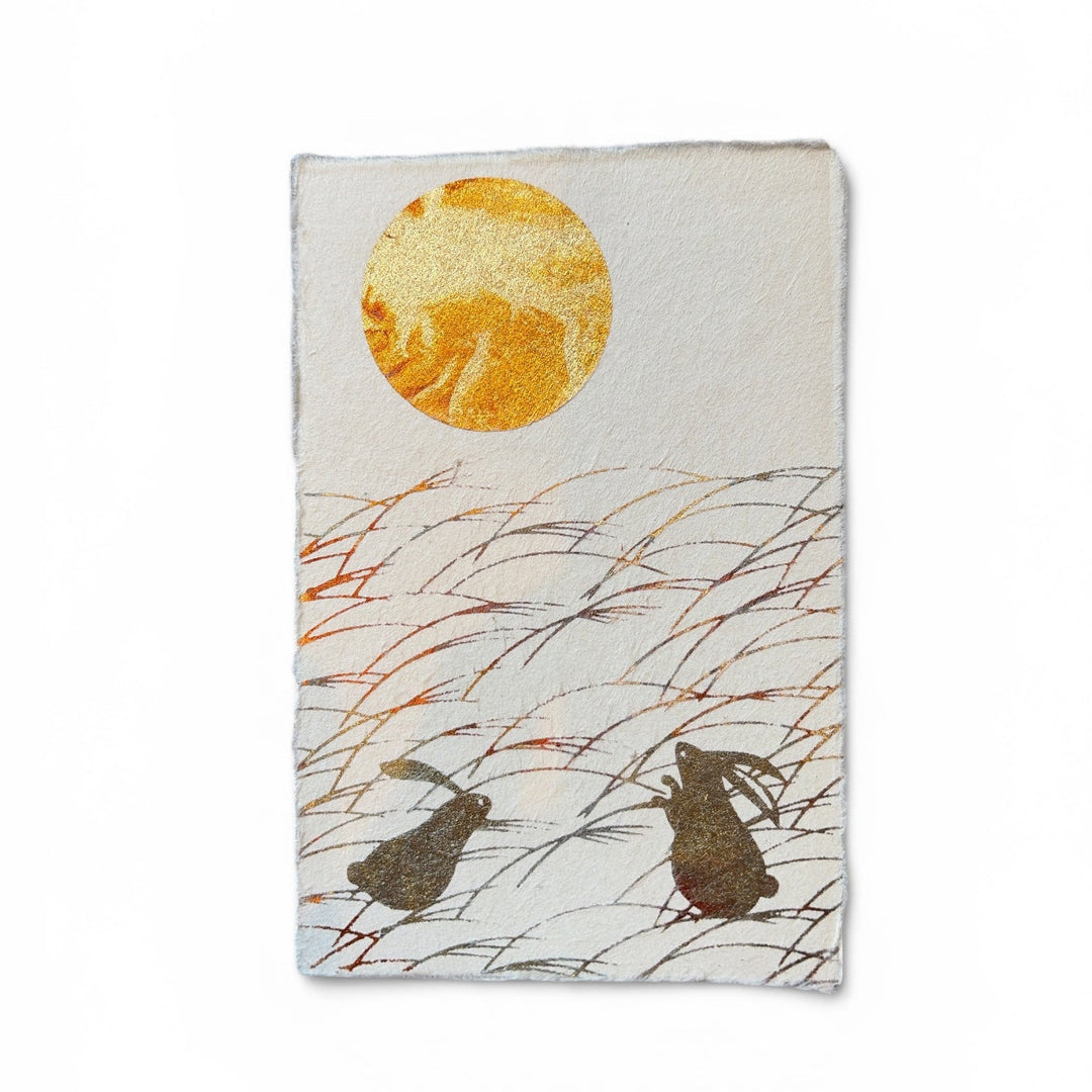 Ikazaki Gilded Washi Note Card #21