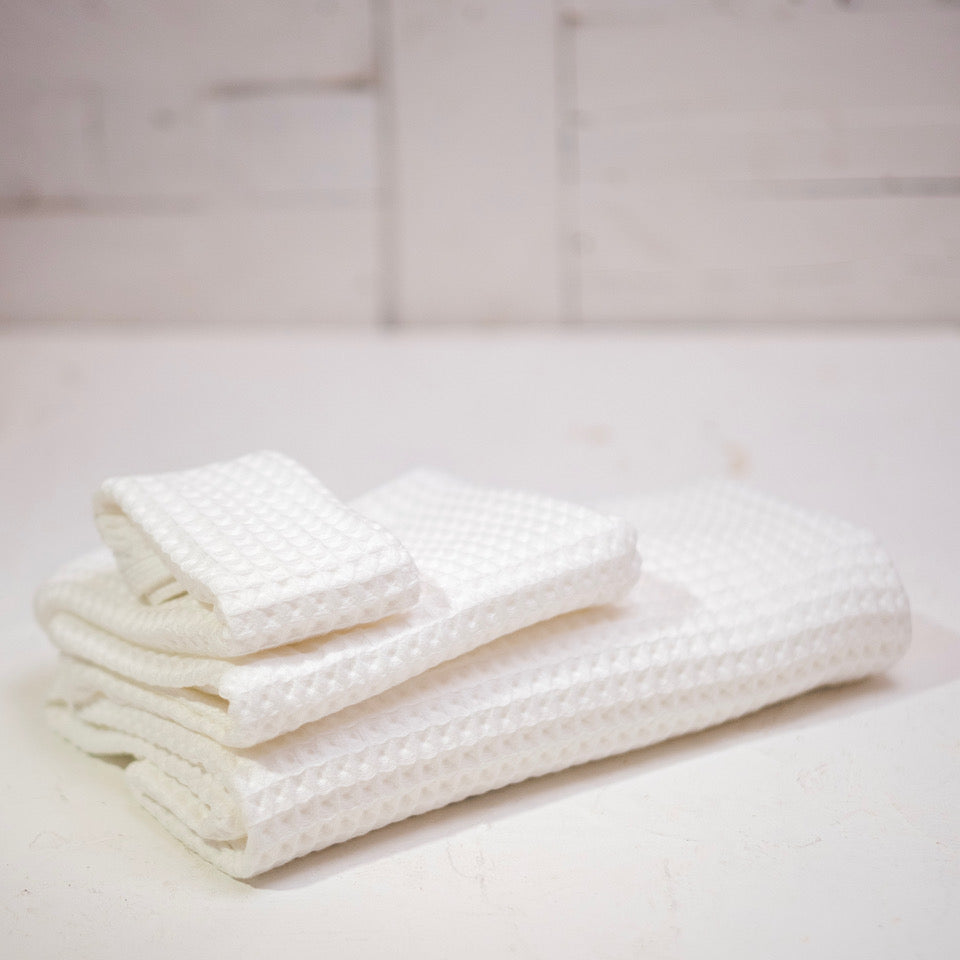 Waffle Cotton Towel Set (4 Colours)