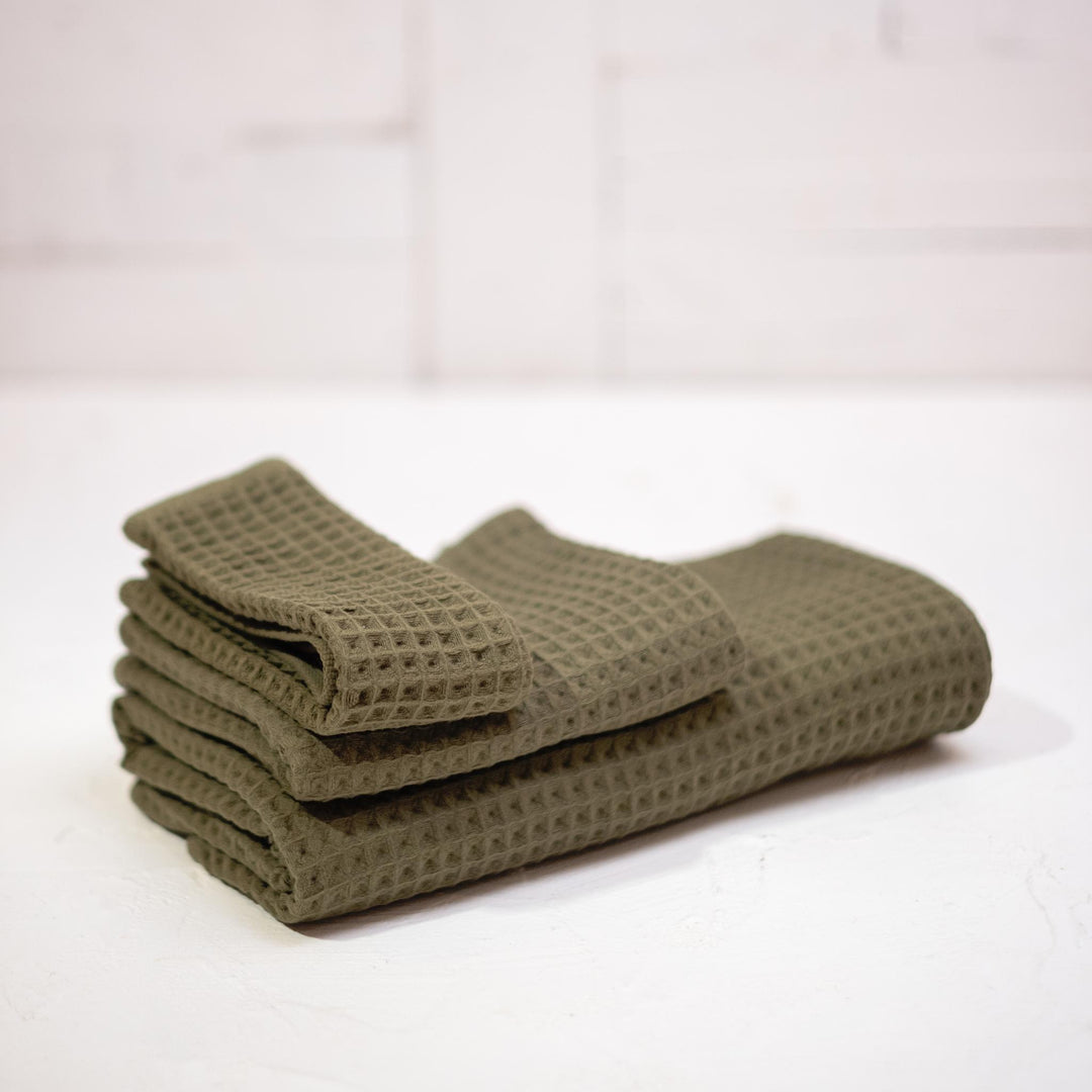 Waffle Cotton Towel Set (4 Colours)